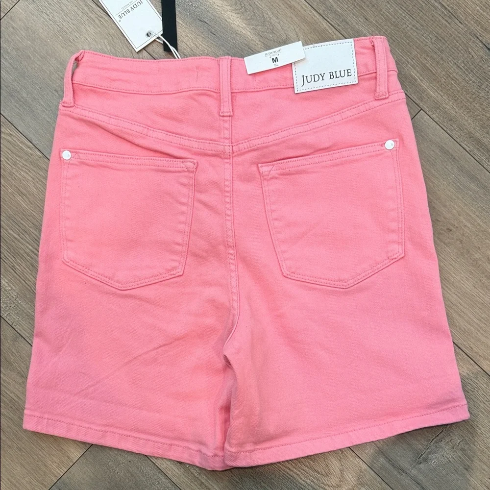 Judy Blue Women's Pink Jean Shorts - Picture 3 of 3